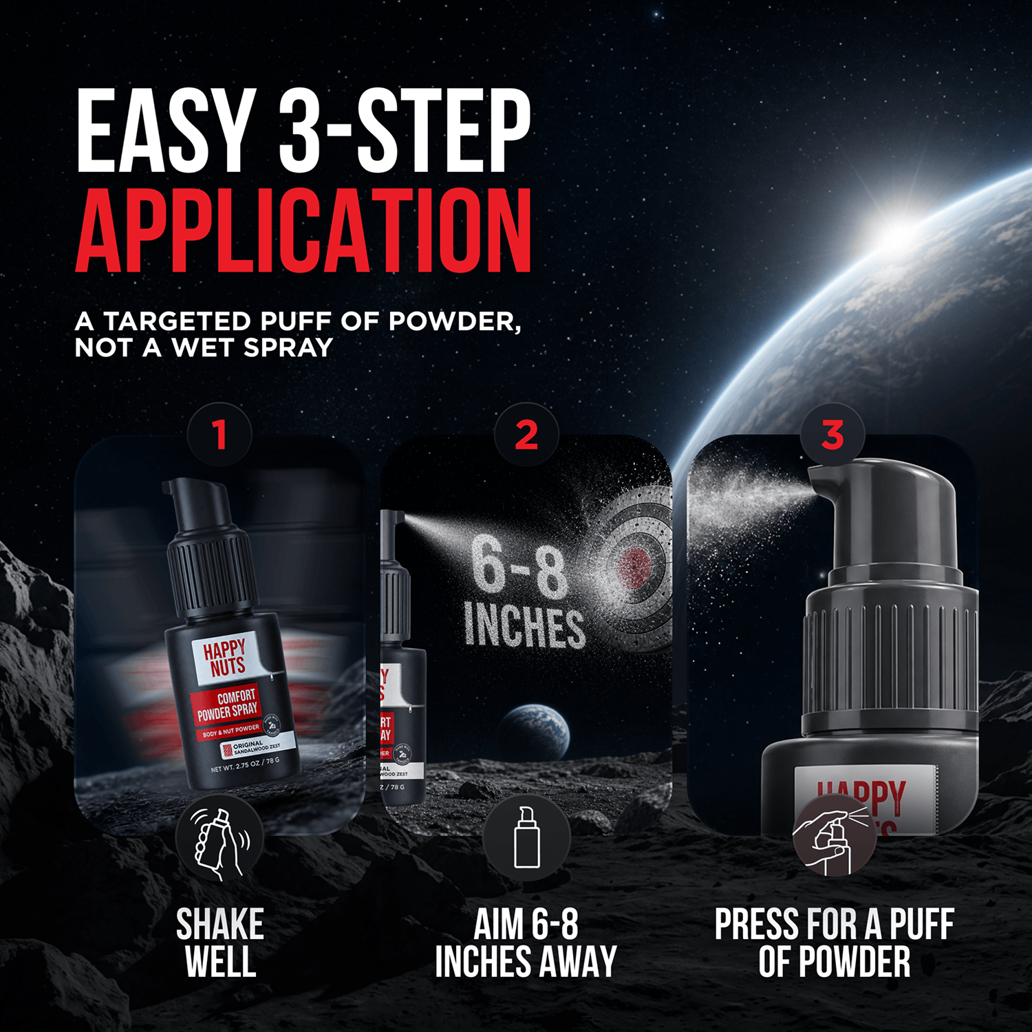 Talc-Free Body Powder Spray For Men | Happy Nuts