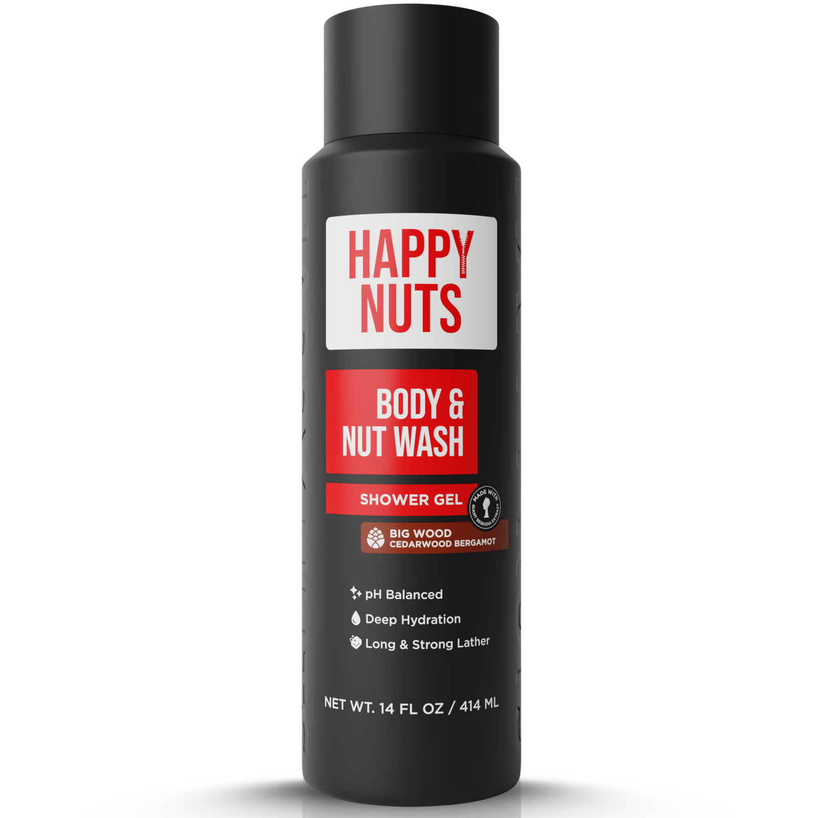 Happy Nuts Body and Nut Wash in Big Wood Cedarwood Bergamot