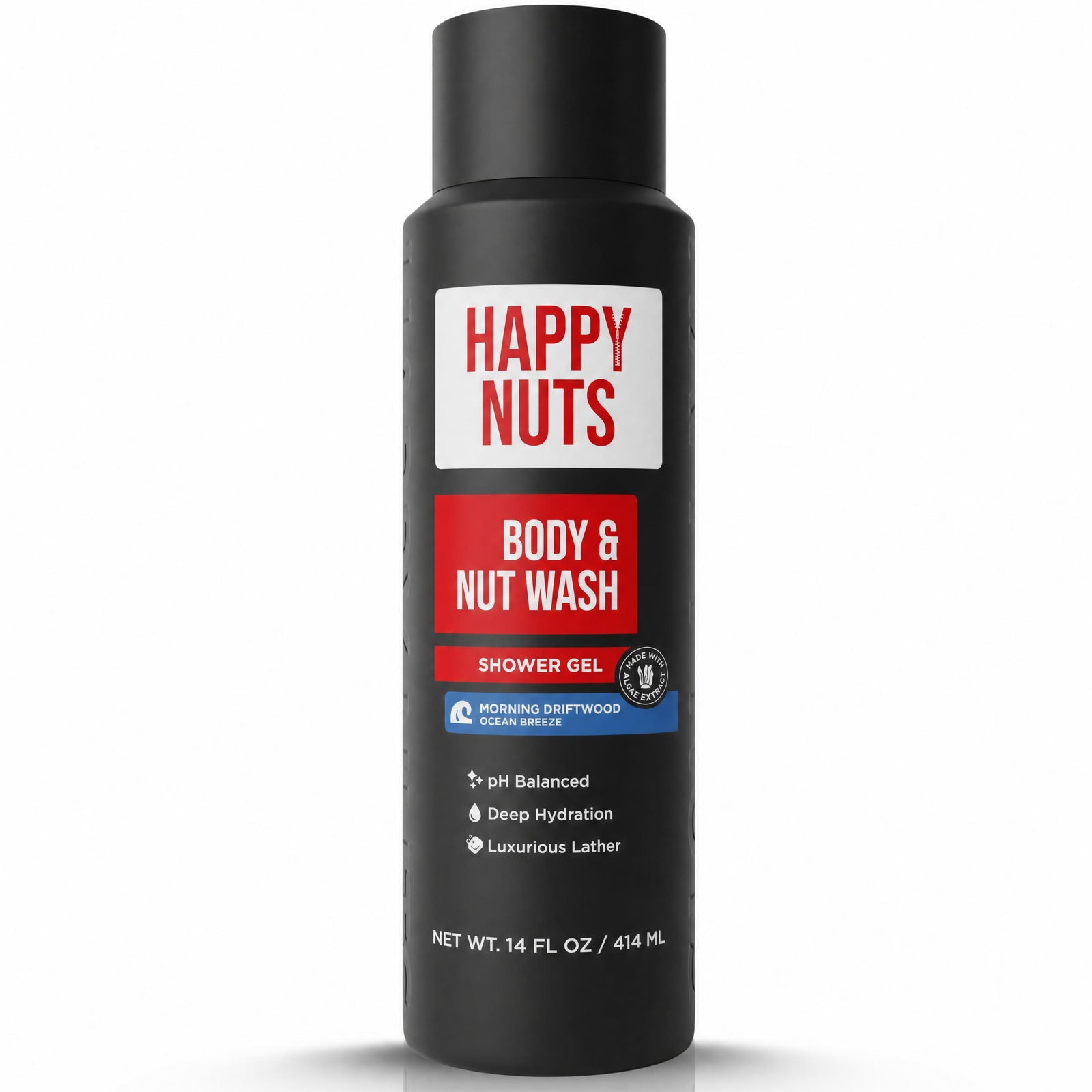 Happy Nuts Body and Nut Wash in Morning Driftwood Ocean Breeze
